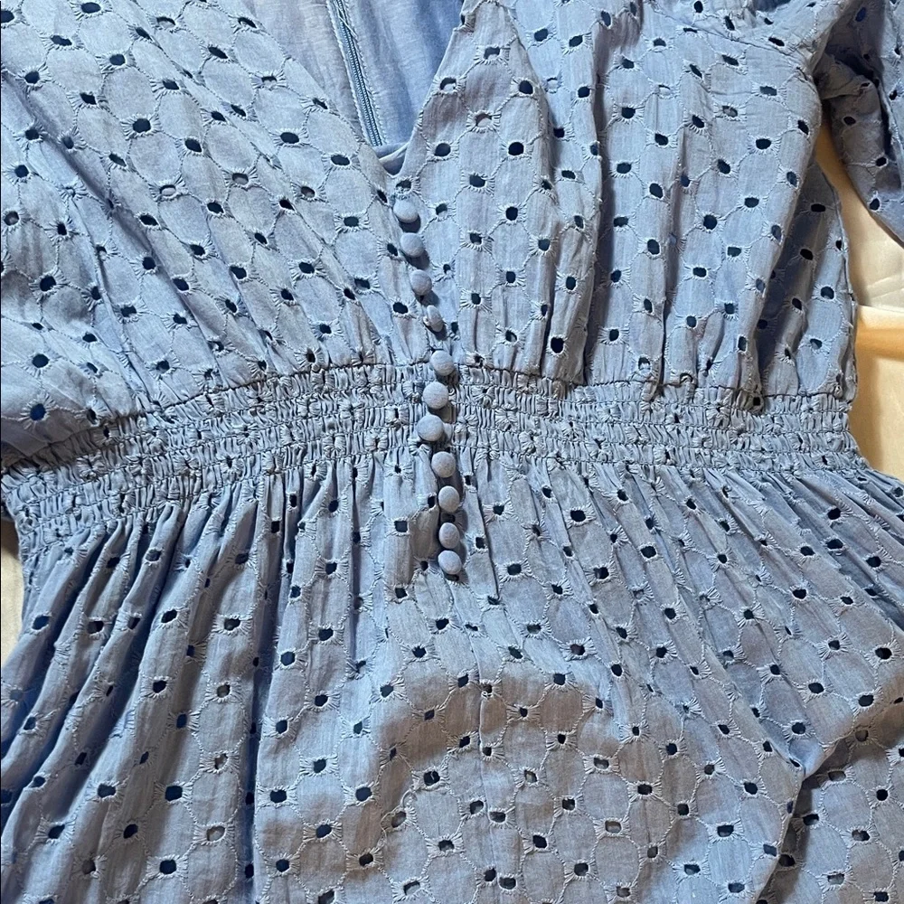 Taylor Dress in Light Blue Eyelet dress size 12 - Picture 8 of 12